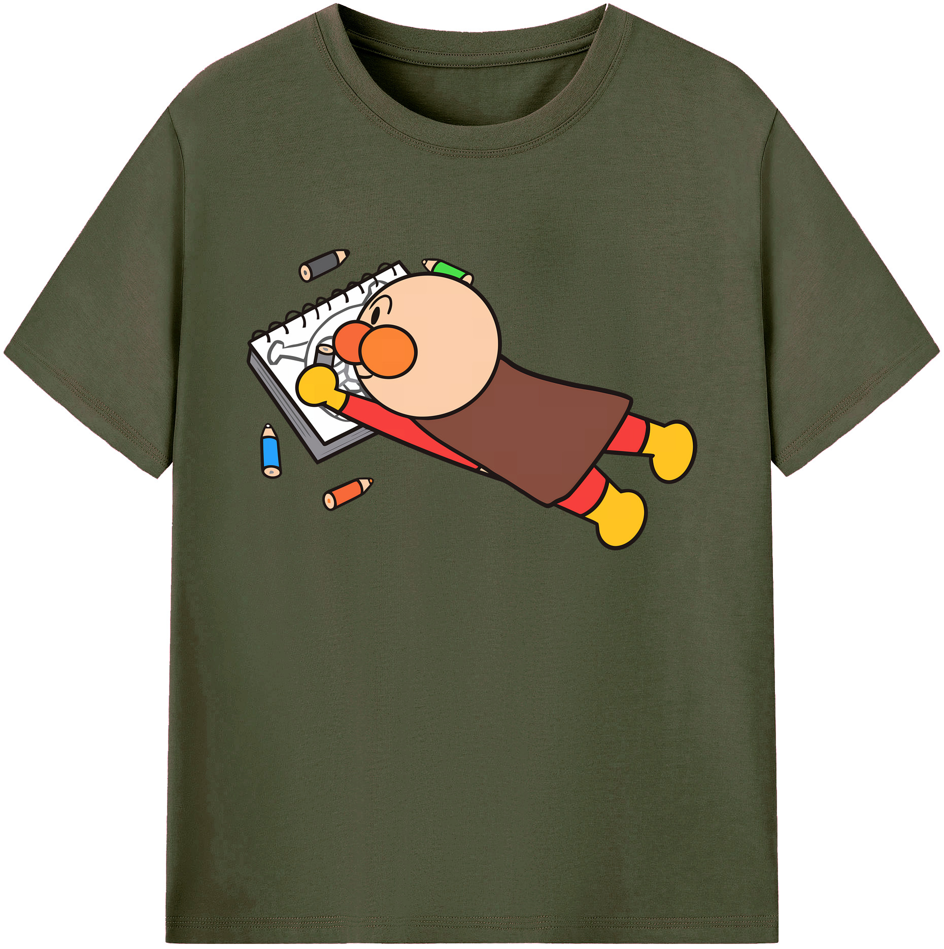 （画像用） アンパンマン Anpanman 綿100％ メンズ半袖Tシャツ｜肌触りやわらか＆通気性
